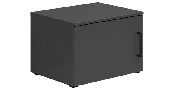 AUFSATZSCHRANK 50/35/40 cm - Schwarz/Graphitfarben, MODERN, Holzwerkstoff/Kunststoff (50/35/40cm) - Carryhome