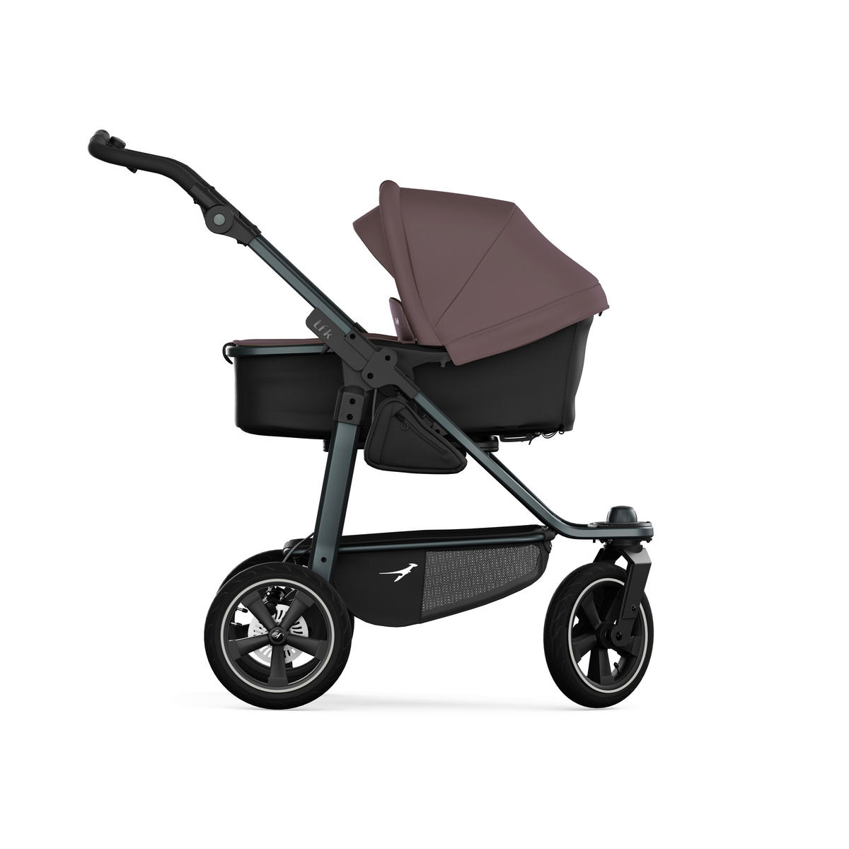 KOMBIKINDERWAGEN  mono3 2-in-1 Kombikinderwagen  braun  - Schwarz/Braun, Basics, Textil/Metall (57/111/120cm) - TFK
