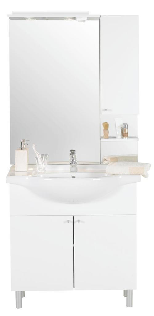 MOBILIER BAIE - alb, Konventionell, material pe bază de lemn (85/183/48cm) - Xora