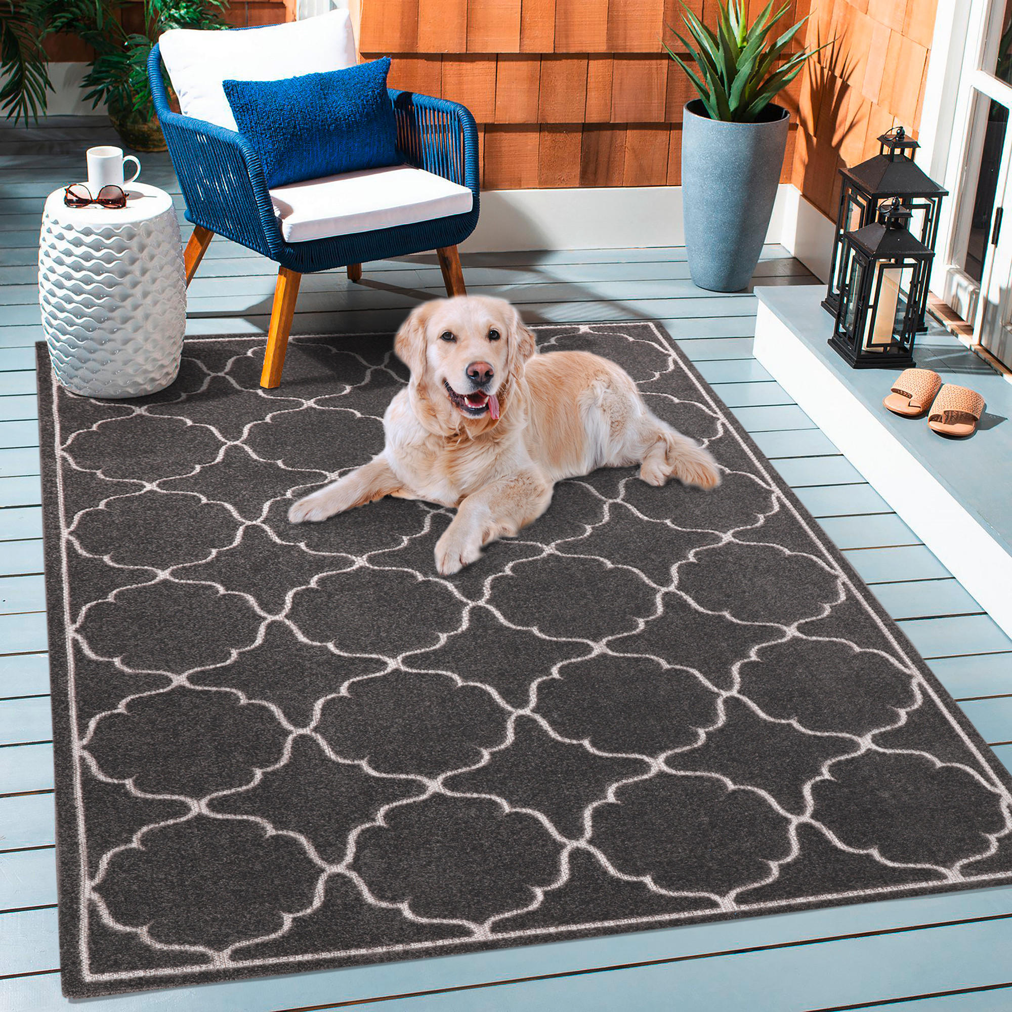 OUTDOORTEPPICH 60/110 cm Berlin Grau  - Grau, LIFESTYLE, Kunststoff/Textil (60/110cm) - Novel