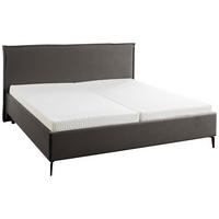 POLSTERBETT 200/200 cm,  in Anthrazit, Schwarz, gepolstertes Kopfteil,  - Anthrazit/Schwarz, Design, Textil (200/200cm) - Musterring