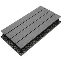 TERRASSENFLIESE 6 Stück  - Grau, KONVENTIONELL, Holzwerkstoff (30/60/2,1cm) - Ambia Garden