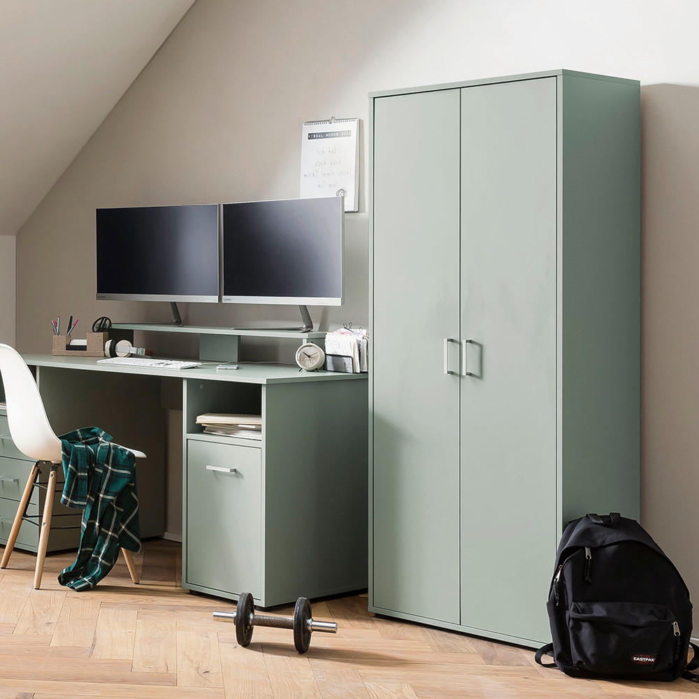 AKTENSCHRANK Petrol  - Petrol, MODERN, Holzwerkstoff (65,1/163,6/41cm) - MID.YOU