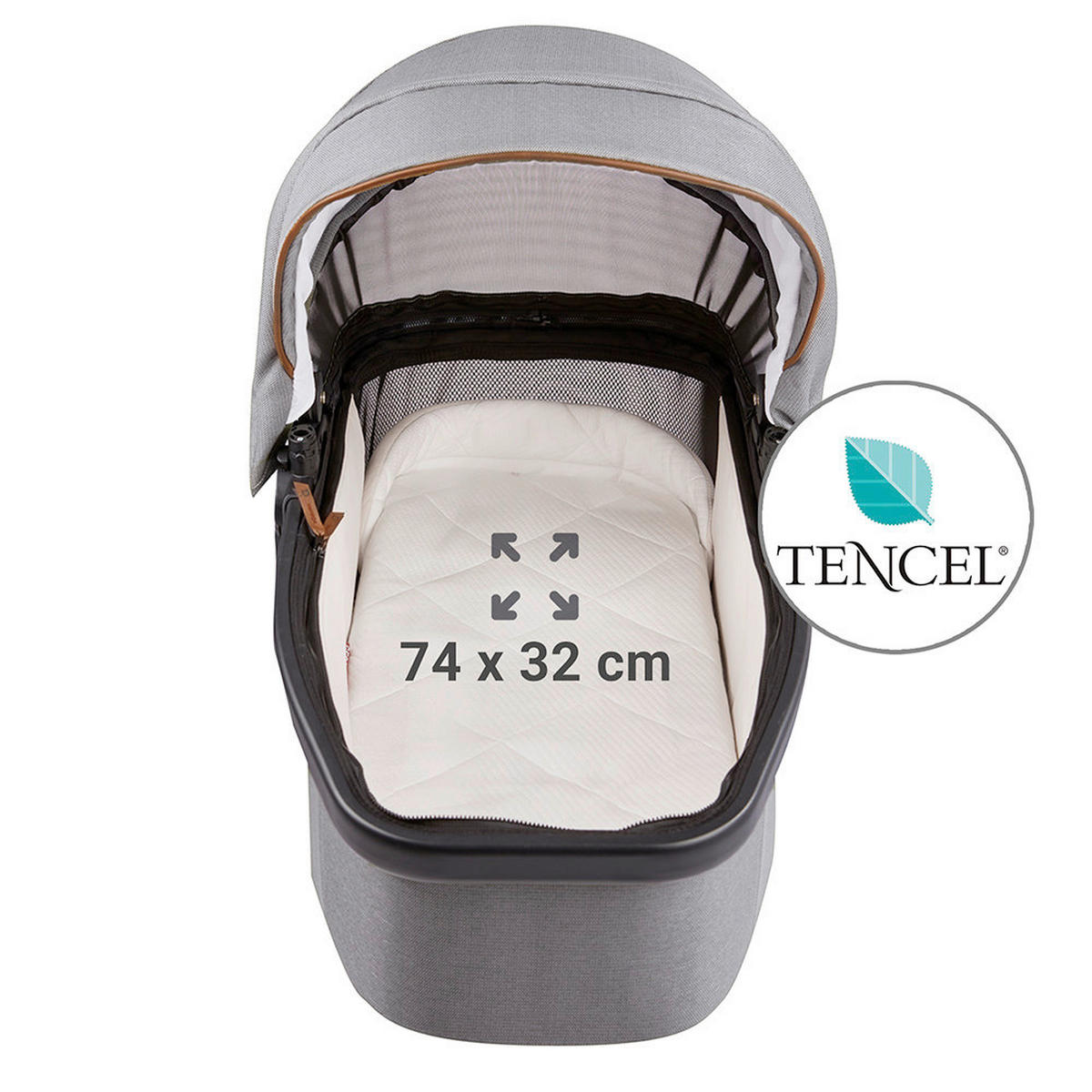 KOMBIKINDERWAGEN  FX4 Swing Set  Mokka  - Beige/Schwarz, Basics, Textil (100/55/130cm) - Gesslein