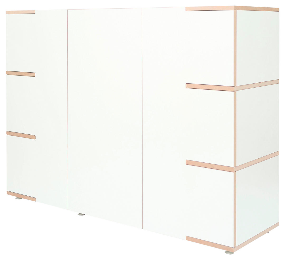 SIDEBOARD  in 150/110/45 cm  - Buchefarben/Alufarben, Design, Holzwerkstoff (150/110/45cm) - Tojo