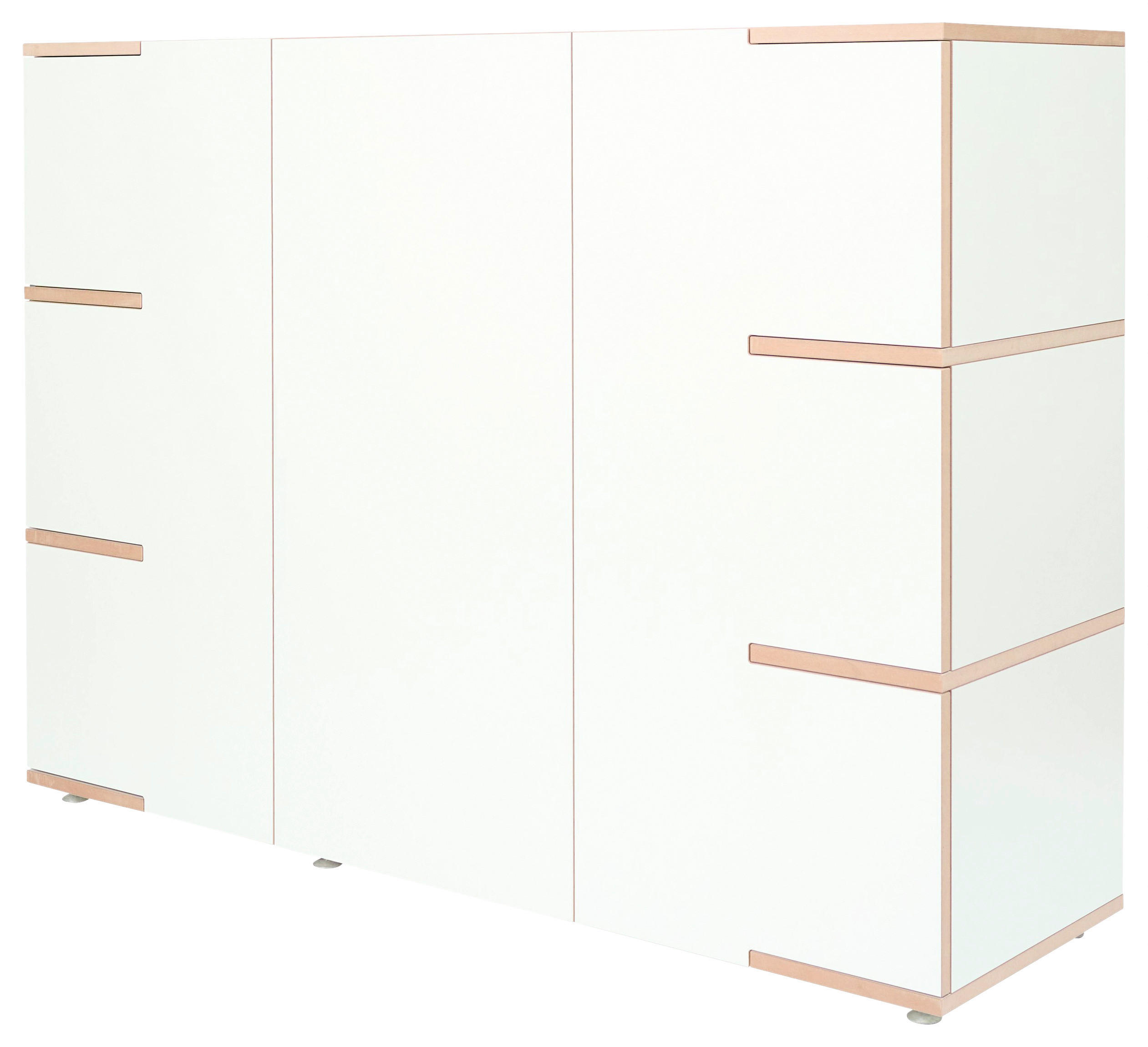 Thumbnail - Tojo Sideboard, Weiß, Buche, Holzwerkstoff, 2 Fächer, 150x110x45 cm, Beimöbel erhältlich, stehend, in verschiedenen Größ...