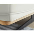 ECKSOFA in Echtleder Weiß  305/163 cm  - Eichefarben/Schwarz, Design, Leder/Holz (305/163cm) - Novel