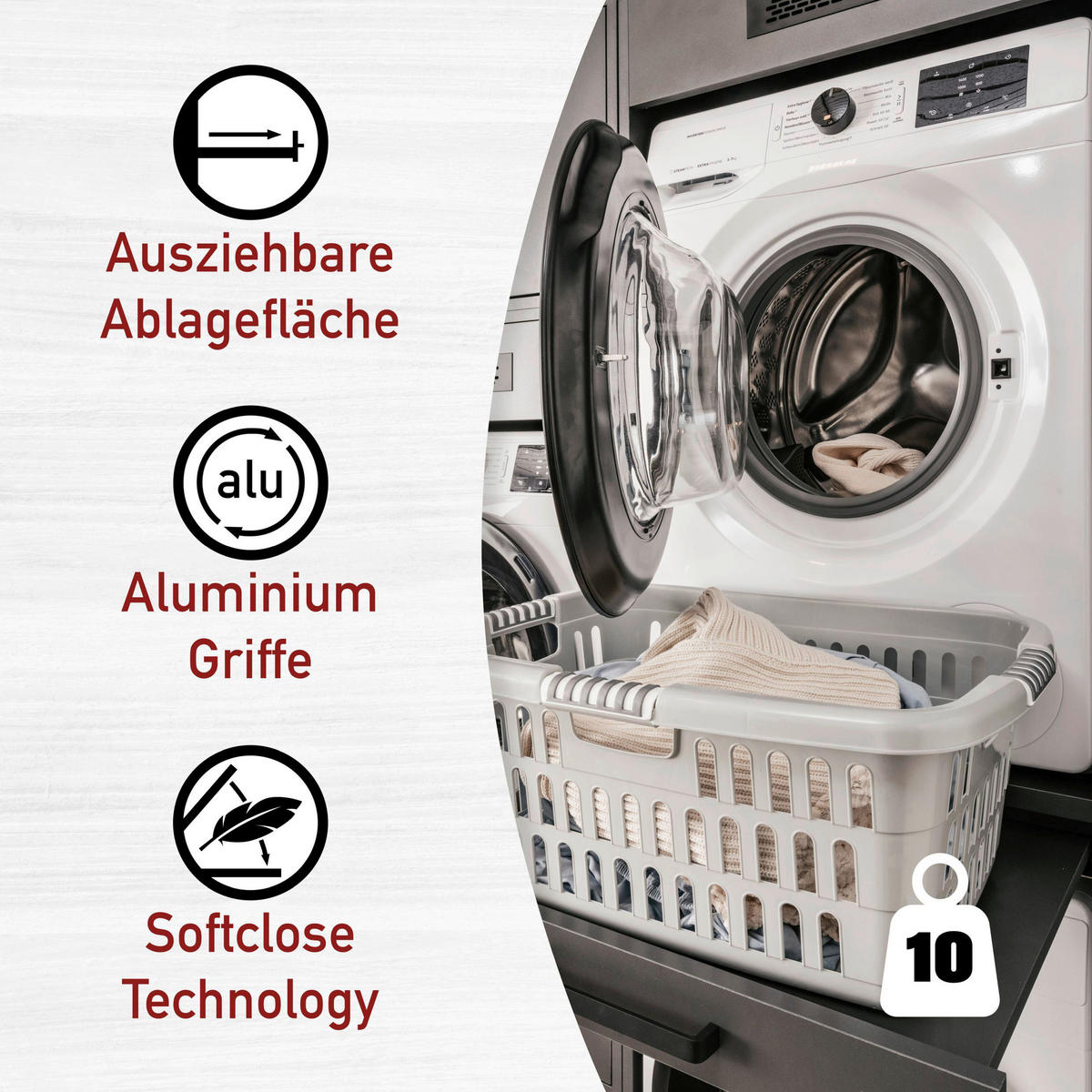 HAUSWIRTSCHAFTSRAUM 335/208/68 cm  in Anthrazit  - Anthrazit, MODERN, Holzwerkstoff (335/208/68cm) - home24
