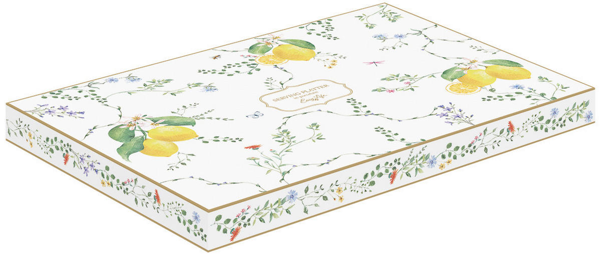 PLADANJ ZA SERVIRANJE   25/18/1.5 cm       - zelena/žuta, Basics, keramika (25/18/1.5cm)