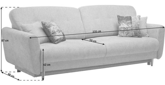 DREISITZER-SOFA in Textil Blau, Grün - Blau/Multicolor, Design, Holz/Textil (235/87/98cm) - Hom`in
