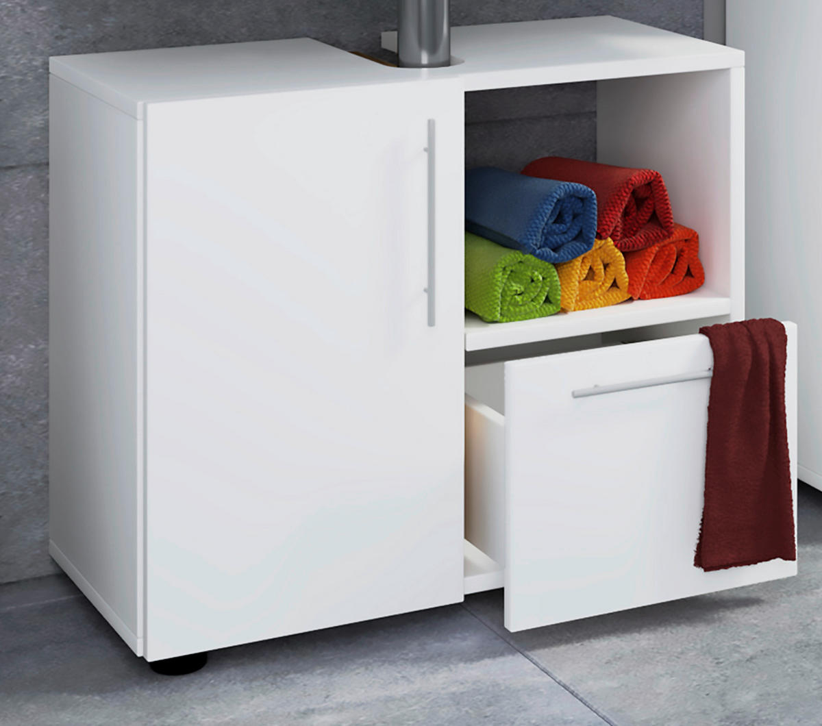 BADEZIMMER  in 122 cm  - Weiß, MODERN, Holzwerkstoff (122cm) - MID.YOU