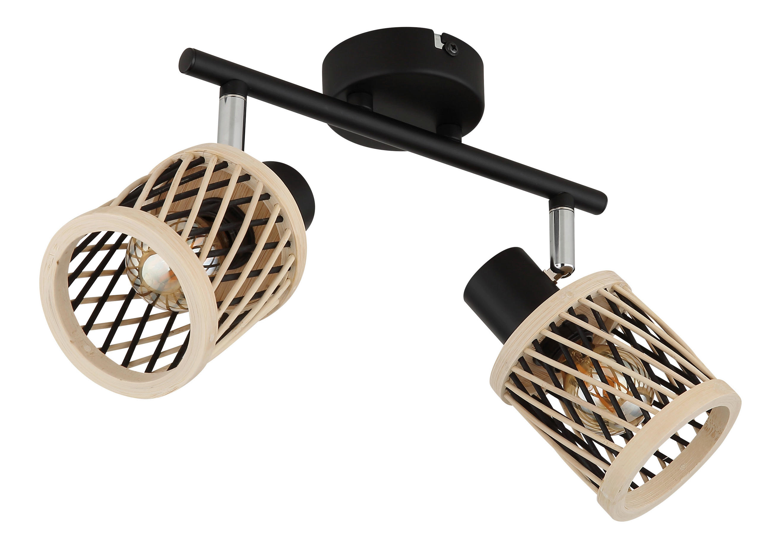 STRAHLER Mali 25/8,5/19 cm  - Schwarz/Naturfarben, Natur, Holz/Metall (25/8,5/19cm) - Globo
