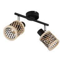 STRAHLER Mali 25/8,5/19 cm  - Schwarz/Naturfarben, Natur, Holz/Metall (25/8,5/19cm) - Globo