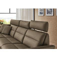 ECKSOFA in Echtleder Hellbraun  169/298 cm  - Hellbraun/Schwarz, Design, Leder/Metall (169/298cm) - Dieter Knoll