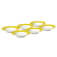 SUPPENTELLERSET VARIO 6-teilig  - Gelb/Weiß, Basics, Keramik (22cm) - Van Well