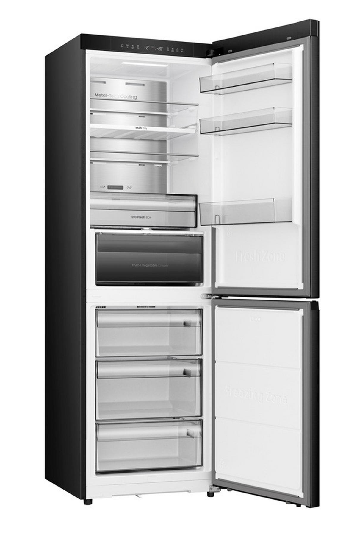 KÜHL-GEFRIER-KOMBINATION 59,5/185,6/60 cm RB3K330SAFC  - Schwarz, Basics (59,5/185,6/60cm) - Hisense