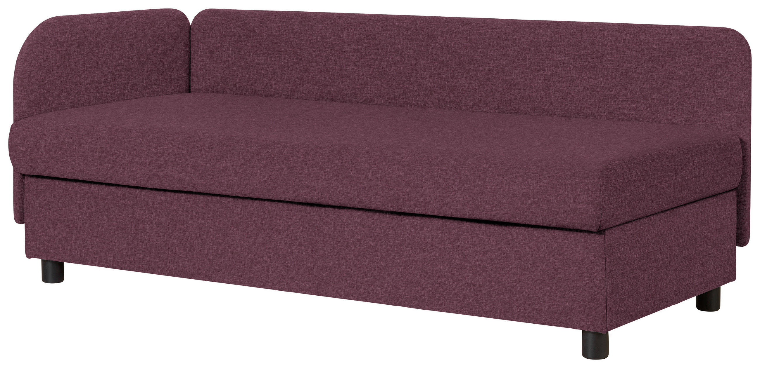 LIEGE in Dunkelrot  - Wengefarben/Dunkelrot, MODERN, Holz/Textil (206/80/94cm) - Joka