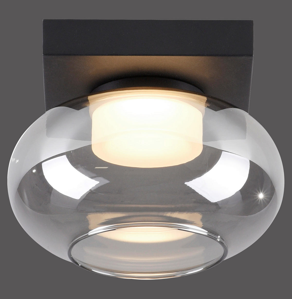 LED-DECKENLEUCHTE SW SIA 20/20/14,4 cm   - Schwarz, Design, Kunststoff/Metall (20/20/14,4cm) - Schöner Wohnen