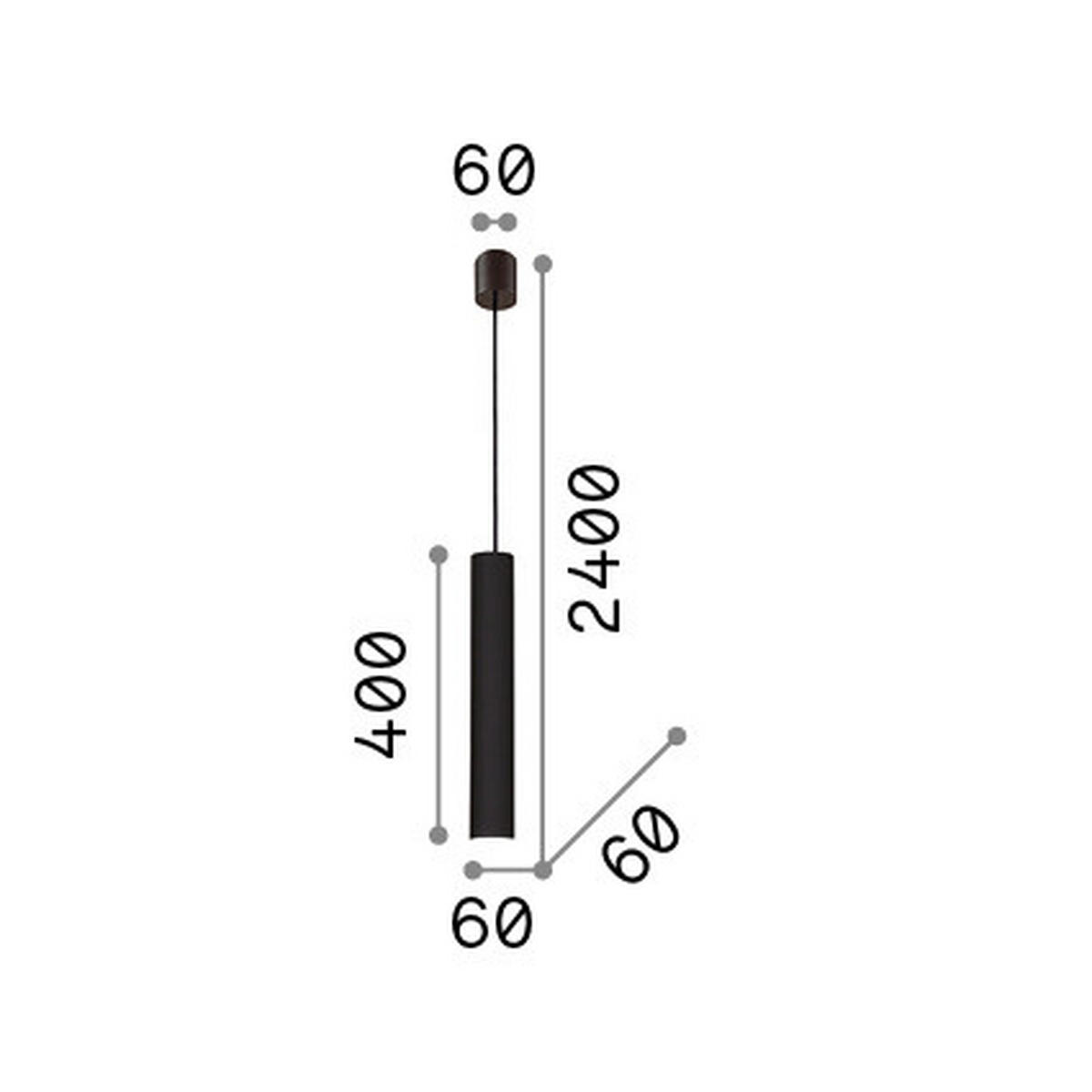 HÄNGELEUCHTE 6/65/240 cm  - Messingfarben, KONVENTIONELL, Metall (6/65/240cm) - Ideal Lux