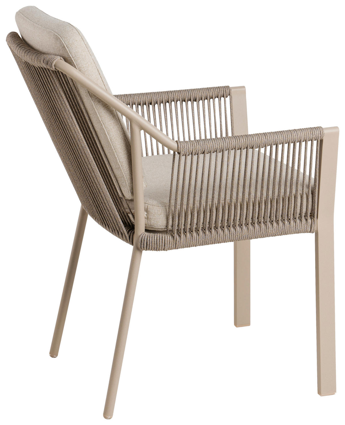 LOUNGESESSEL  - Champagner/Creme, Basics, Textil/Metall (58/81/61cm) - Tierra Outdoor