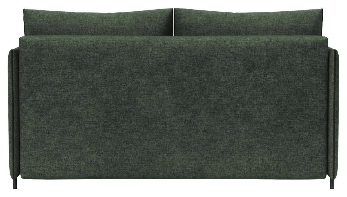 SCHLAFSOFA Flachgewebe Dunkelgrün  - Dunkelgrün/Schwarz, Design, Textil/Metall (150/80/90cm) - Innovation