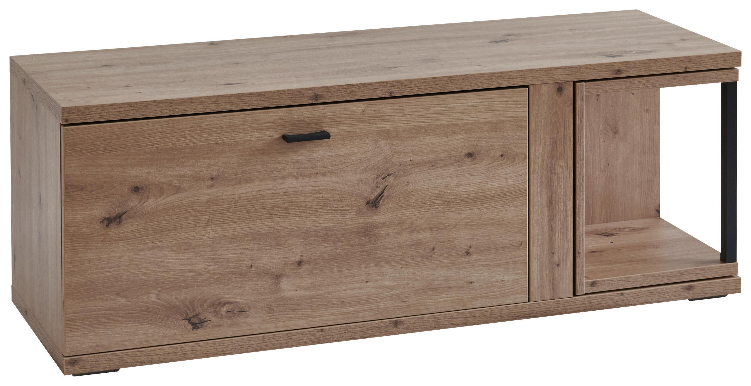 GARDEROBENBANK 120/43,6/40,2 cm  - Schwarz/Eiche Artisan, Konventionell, Holzwerkstoff/Kunststoff (120/43,6/40,2cm) - Cantus