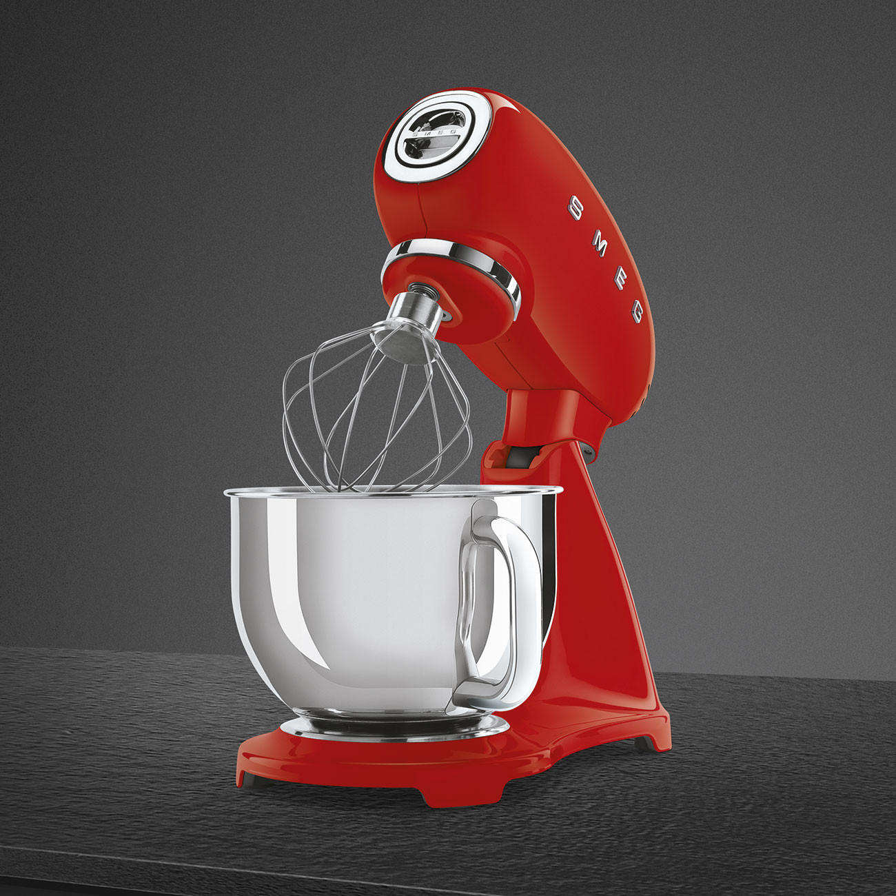 KÜCHENMASCHINE SMF03BLEU  - Rot/Alufarben, Basics, Metall (40,2/37,8/22,1cm) - SMEG