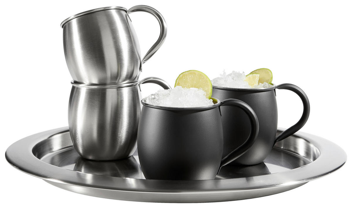 POSLUŽAVNIK       40/2,5 cm       - boje oplemenjenog čelika, Basics, metal (40/2,5cm) - Novel