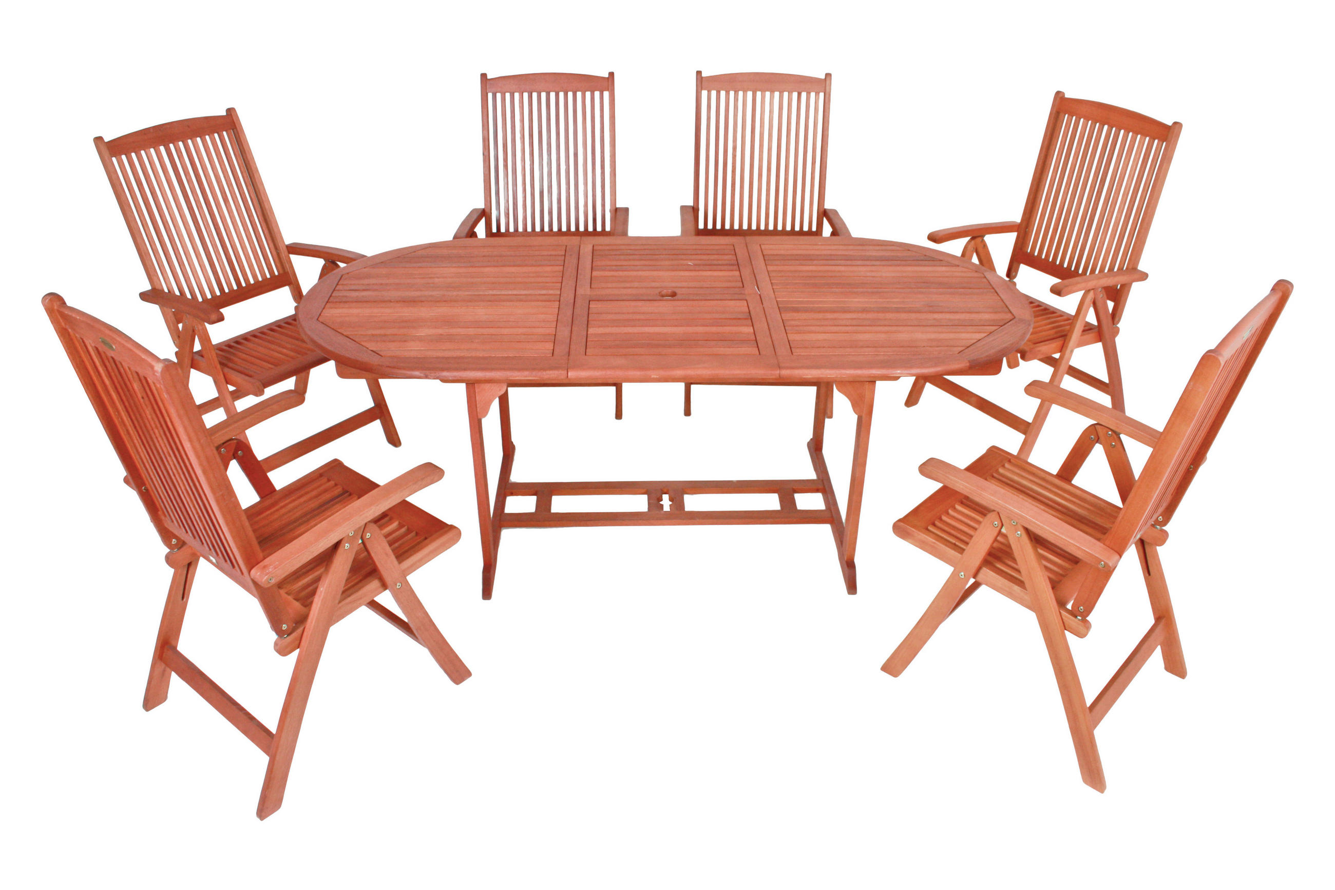 GARTENTISCHGRUPPE  - Braun, Basics, Holz - Gardenson