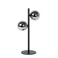 TISCHLEUCHTE Tycho 15/23.5/43 cm   - Hellgrau/Schwarz, Design, Glas/Metall (15/23.5/43cm) - Lucide