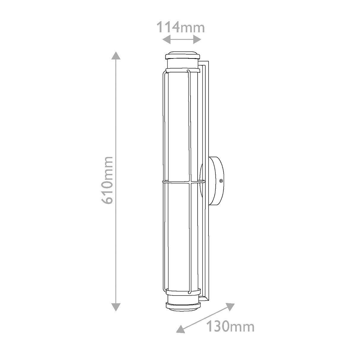 LED-WANDLEUCHTE Hinkley 11,4/61/13 cm  - Schwarz, Design, Glas/Metall (11,4/61/13cm) - Elstead Lighting