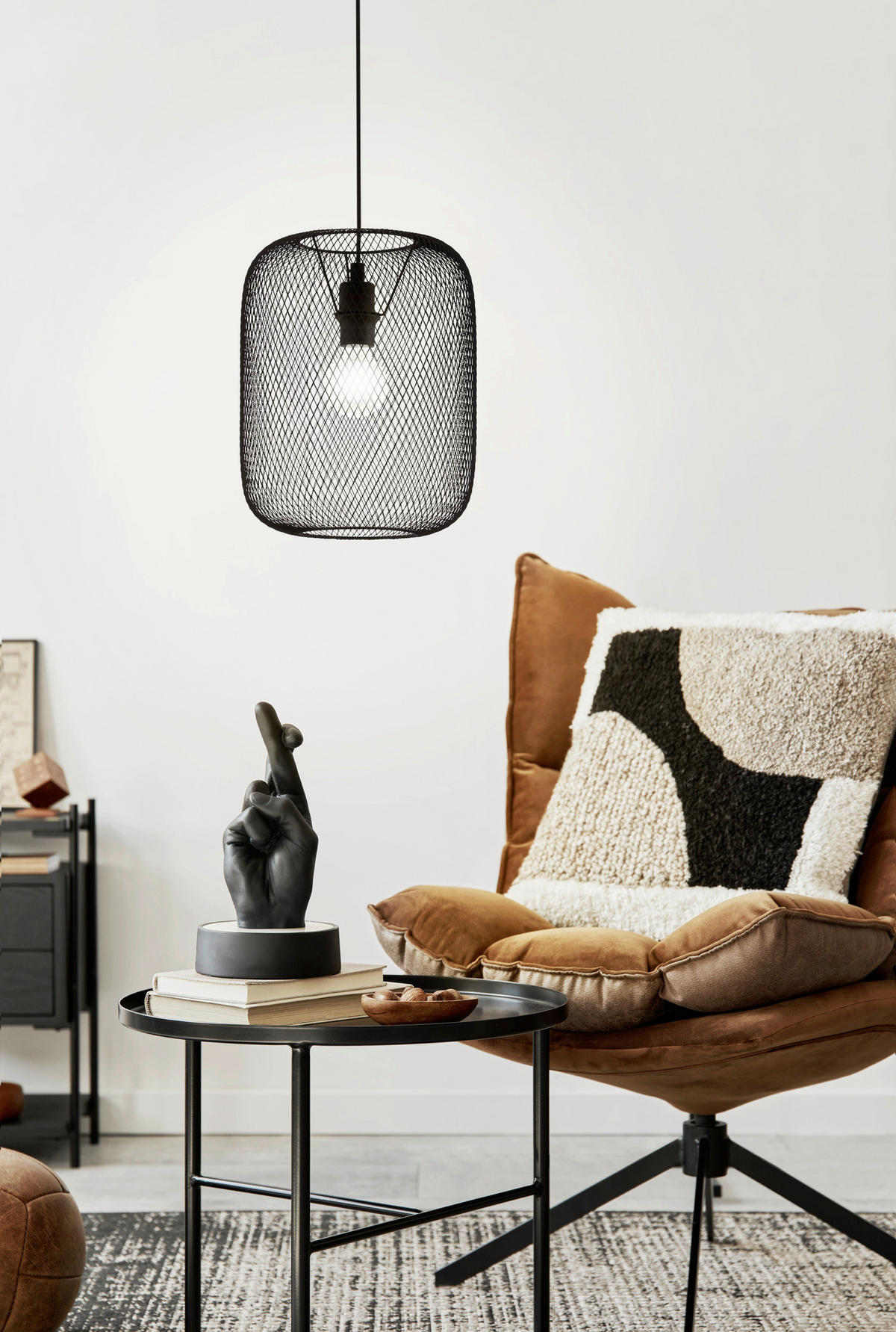 HÄNGELEUCHTE WRINGTON 30/110 cm    - Schwarz, Basics, Metall (30/110cm) - Eglo