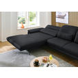 ECKSOFA in Echtleder Anthrazit  - Anthrazit/Schwarz, Design, Leder/Metall (193/332cm) - Dieter Knoll