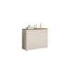 KOMMODE  in 100/80/40 cm  - Kaschmir/Schwarz, Design, Holzwerkstoff/Kunststoff (100/80/40cm) - home24