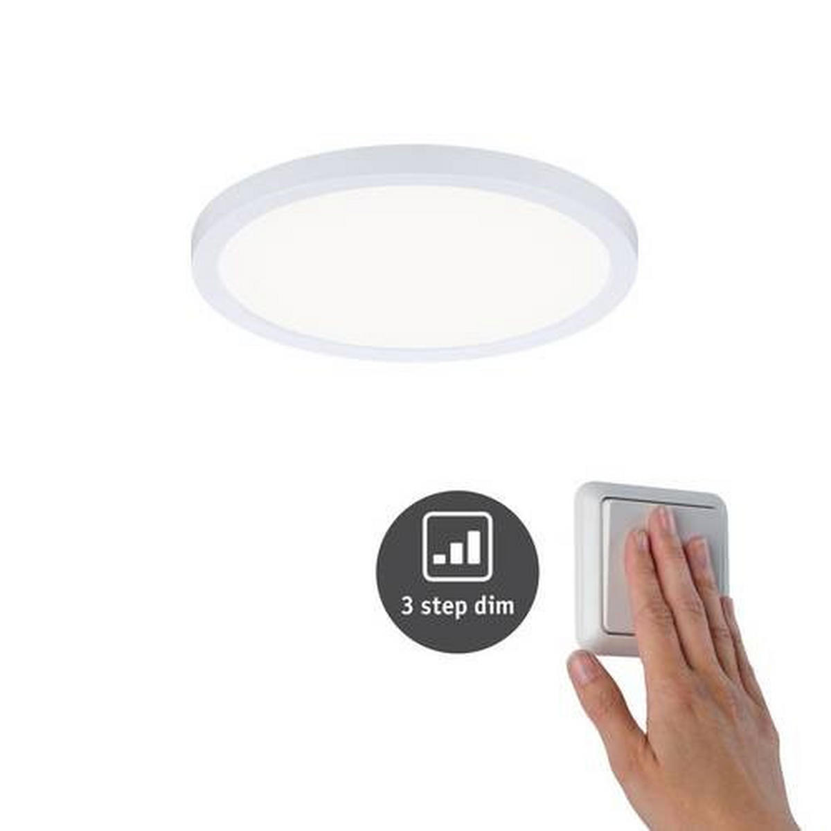 LED-PANEEL  - Weiß, Design, Kunststoff (17,5cm) - Paulmann