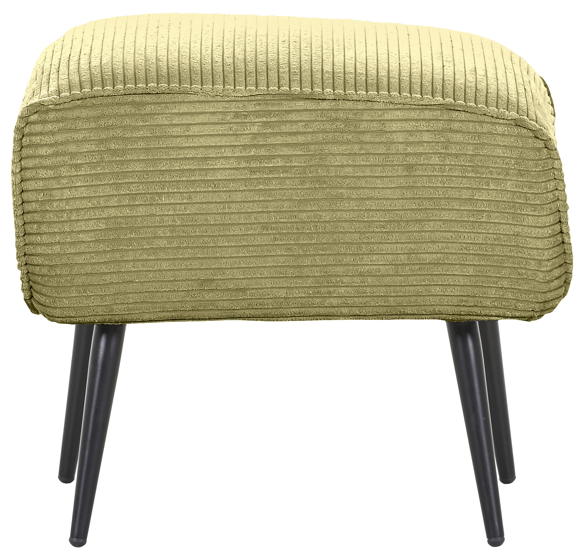 HOCKER in Textil Hellgrün  - Schwarz/Hellgrün, Design, Textil/Metall (60/49/53cm) - Landscape