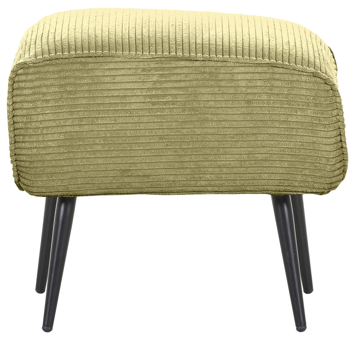 HOCKER in Textil Hellgrün  - Schwarz/Hellgrün, Design, Textil/Metall (60/49/53cm) - Landscape