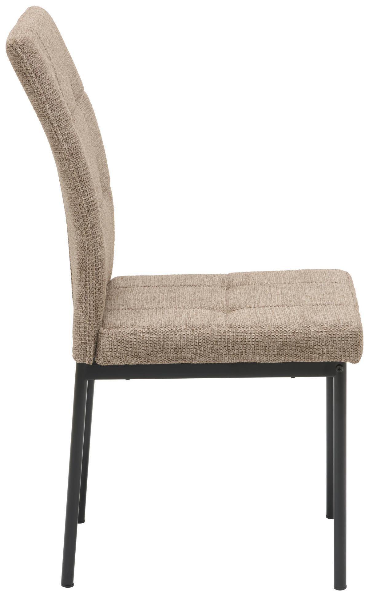 STUHL Mikrofaser Braun, Schwarz  - Schwarz/Braun, KONVENTIONELL, Textil/Metall (44/96/61cm) - MID.YOU