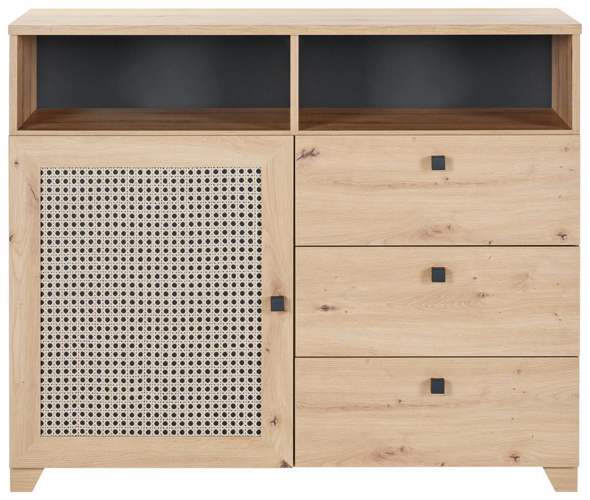 WICKELKOMMODE Clair 108/92/102/77 cm  - Anthrazit/Eiche Artisan, Basics, Holzwerkstoff/Metall (108/92/102/77cm) - Jimmylee