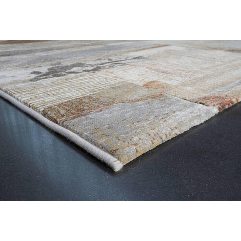Thumbnail - Novel Webteppich Argentum, Braun, Creme, Grau, Textil, Abstraktes, rechteckig, 80x150 cm, Teppiche & Böden, Teppiche, Mo...
