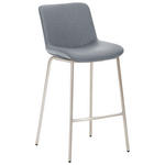 BARHOCKER Flachgewebe Grau Stahl Typenauswahl  - Grau, Design, Textil/Metall (48/93/50cm) - Novel