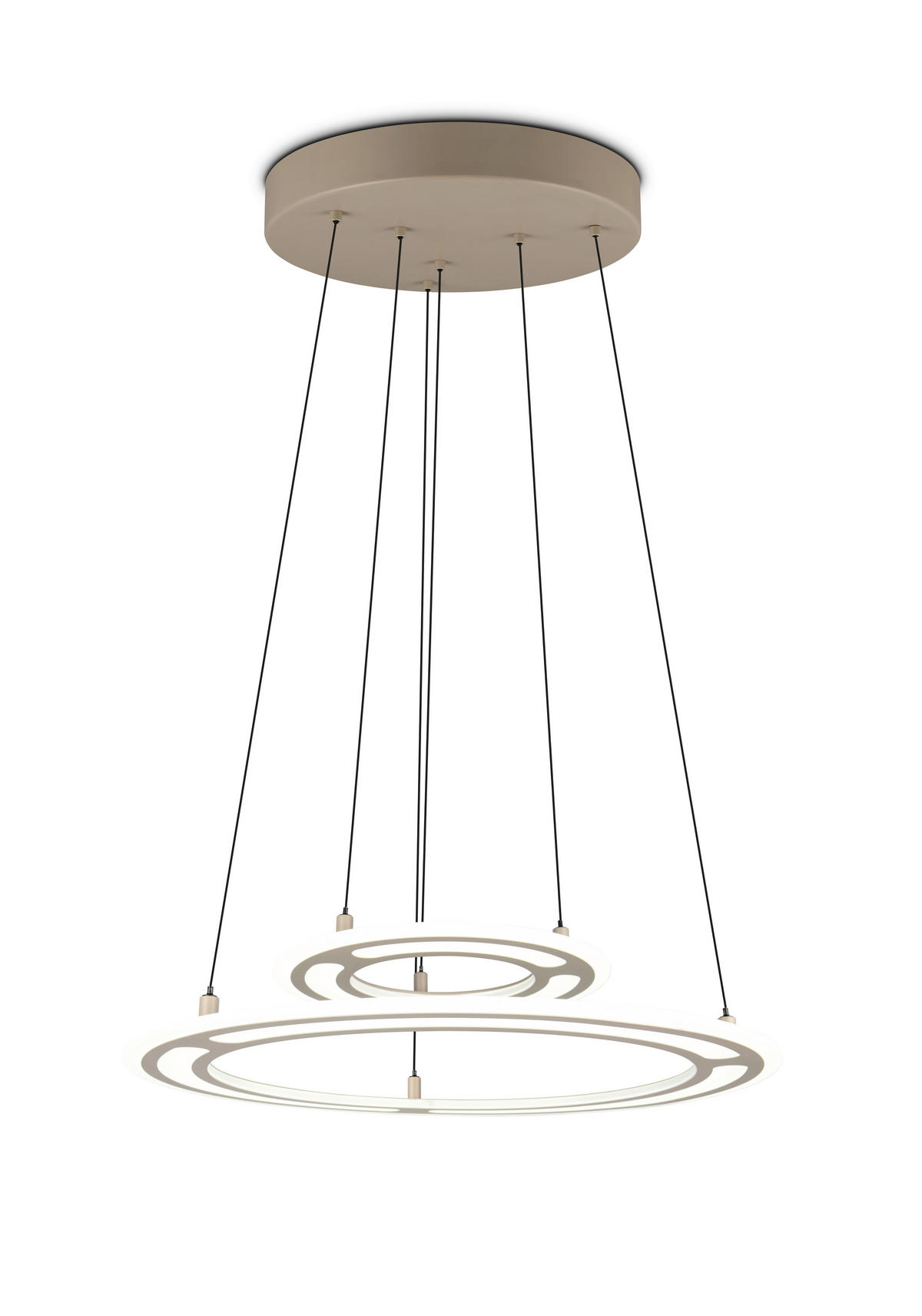LED-HÄNGELEUCHTE Cromer 72,5/200 cm  - Beige/Grau, Design, Metall (72,5/200cm) - Trio Leuchten