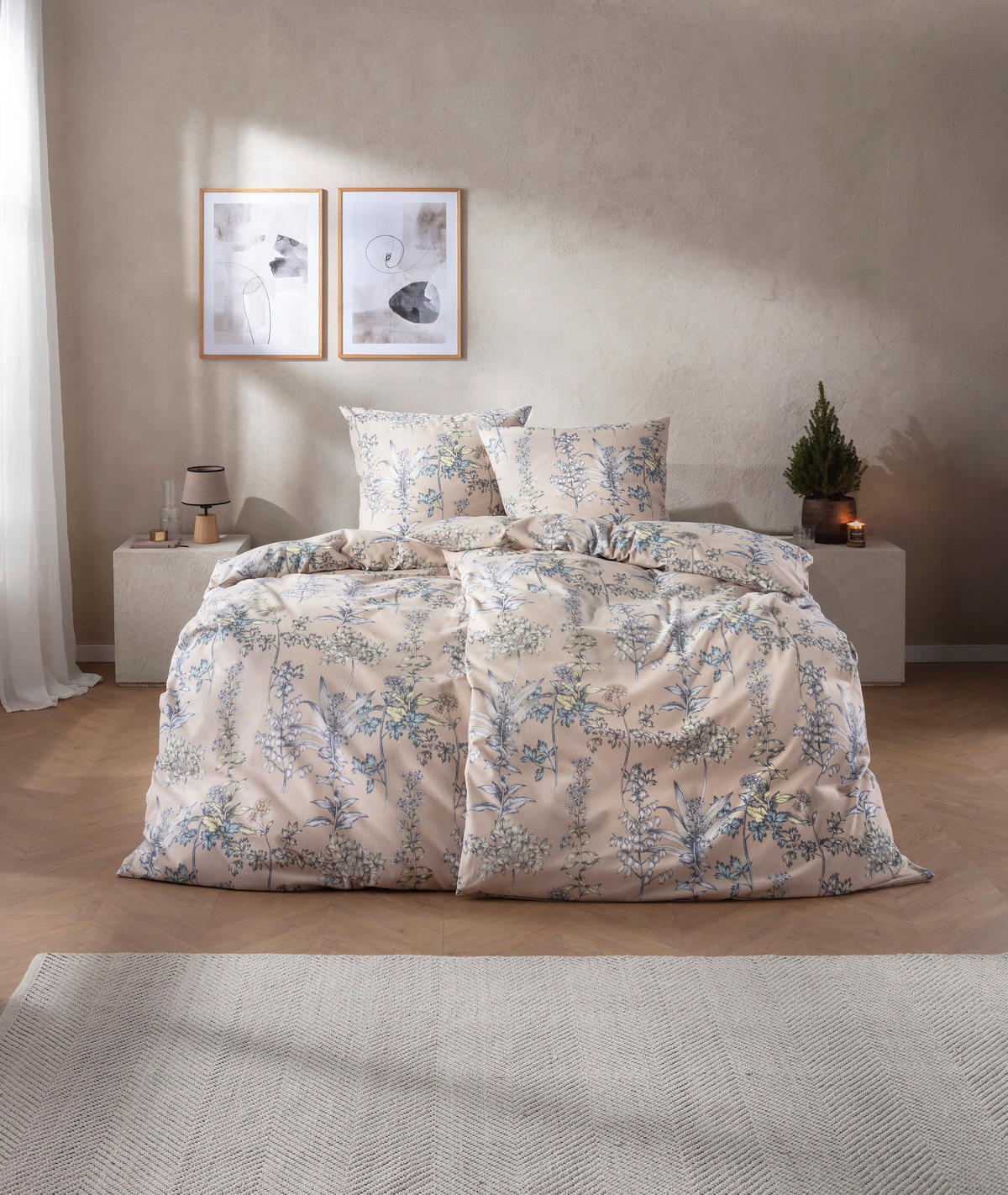 BETTWÄSCHE Atelier Flanell 155/200 cm  - Naturfarben, Design, Textil (155/200cm) - Estella