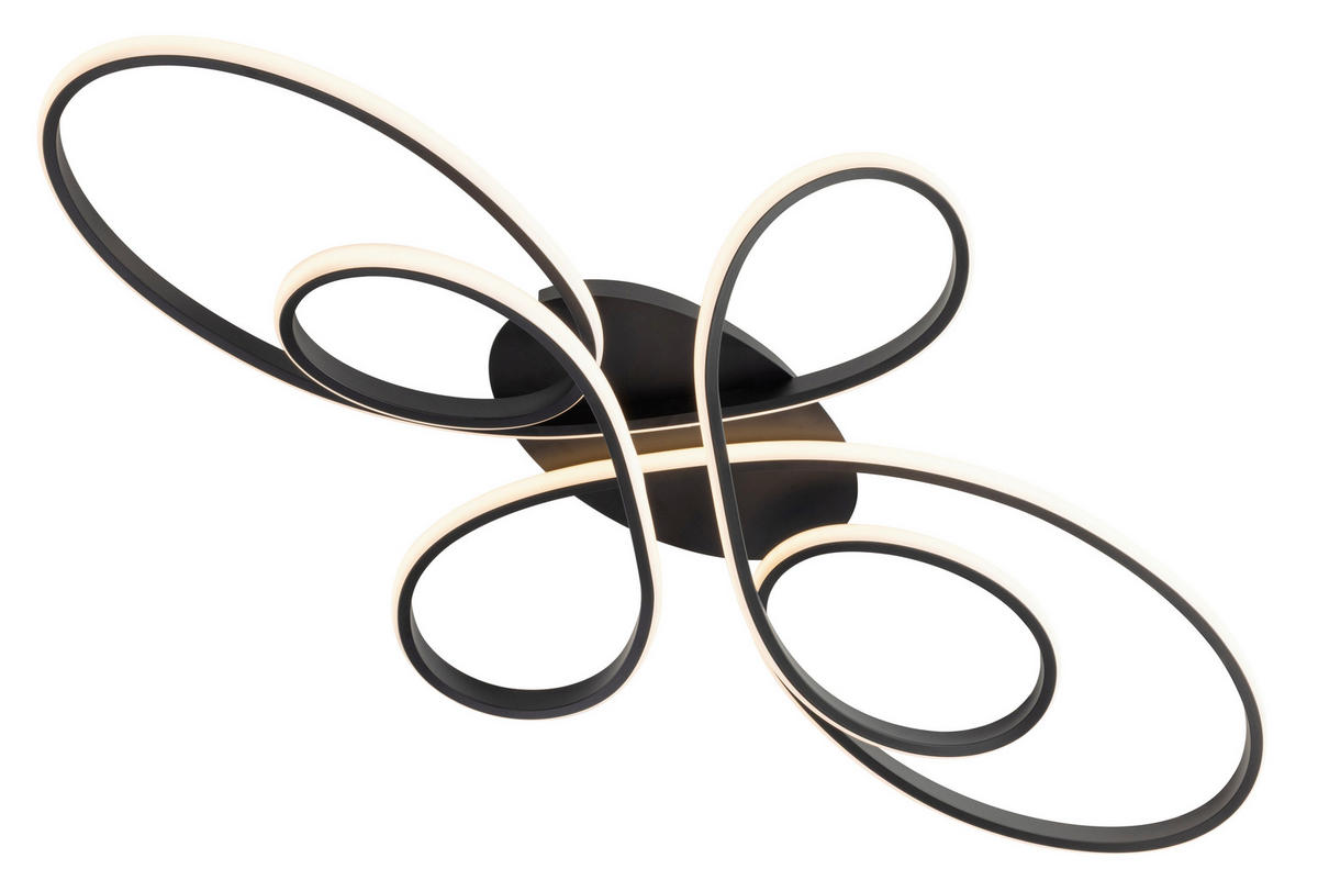 LED-DECKENLEUCHTE   - Schwarz, Design, Kunststoff/Metall (88l) - Novel