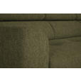 ECKSOFA in Webstoff Olivgrün  280/205 cm  - Schwarz/Olivgrün, Design, Textil/Metall (280/205cm) - Xora