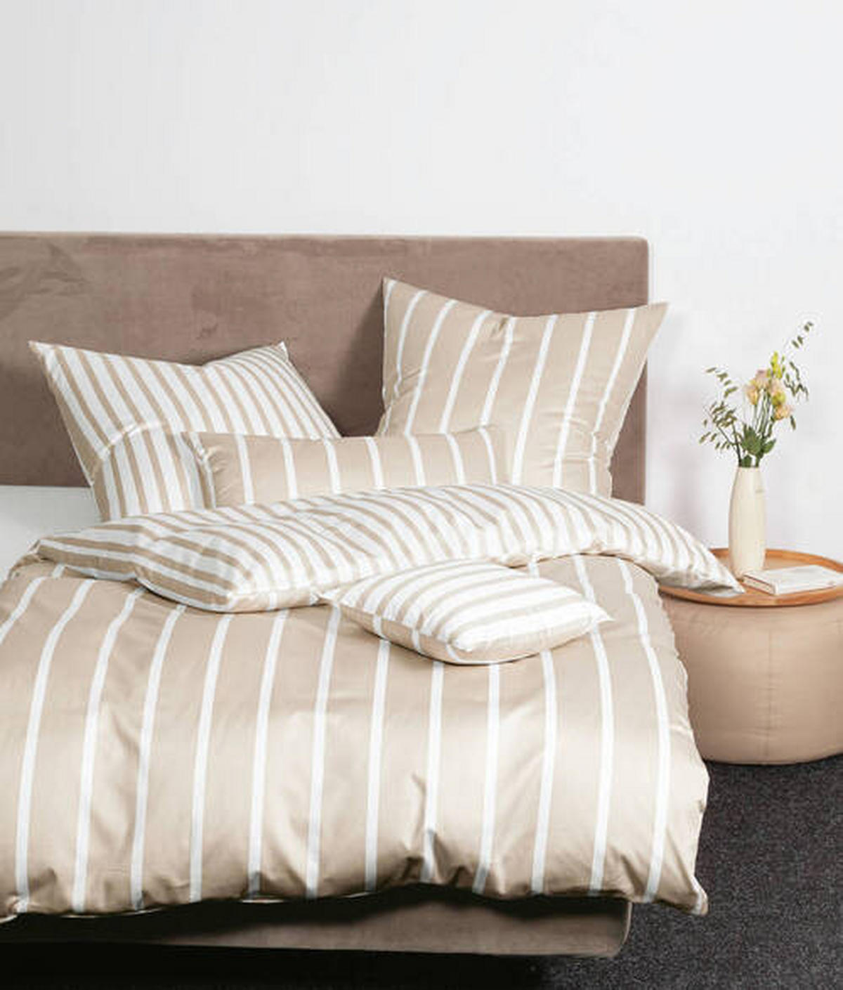 KISSENHÜLLE GENTANO 40/40 cm  - Naturfarben/Weiß, Design, Textil (40/40cm) - Janine