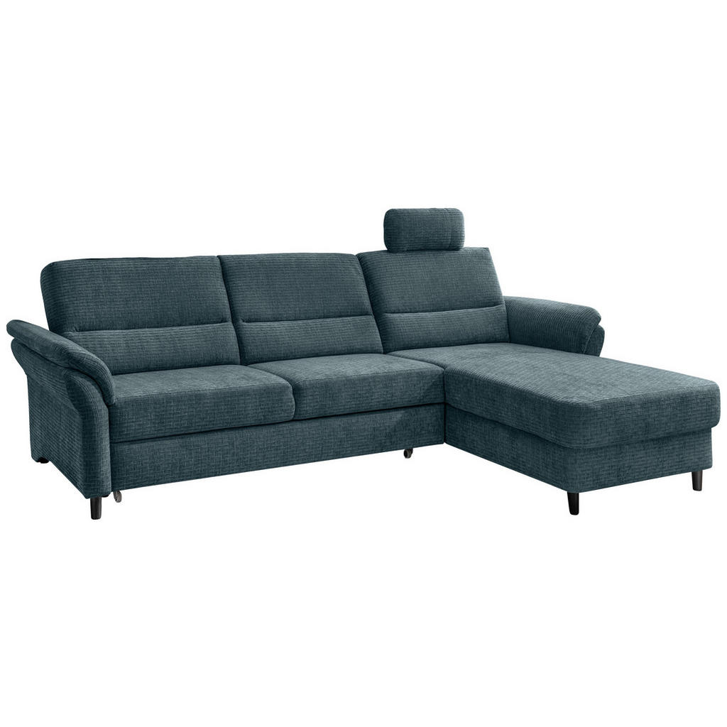 Thumbnail - Livetastic Ecksofa, Blau, Textil, Buche, 5-Sitzer, Ottomane rechts, L-Form, 279x176 cm, Made in EU, Schlafen auf Sitzhöh...