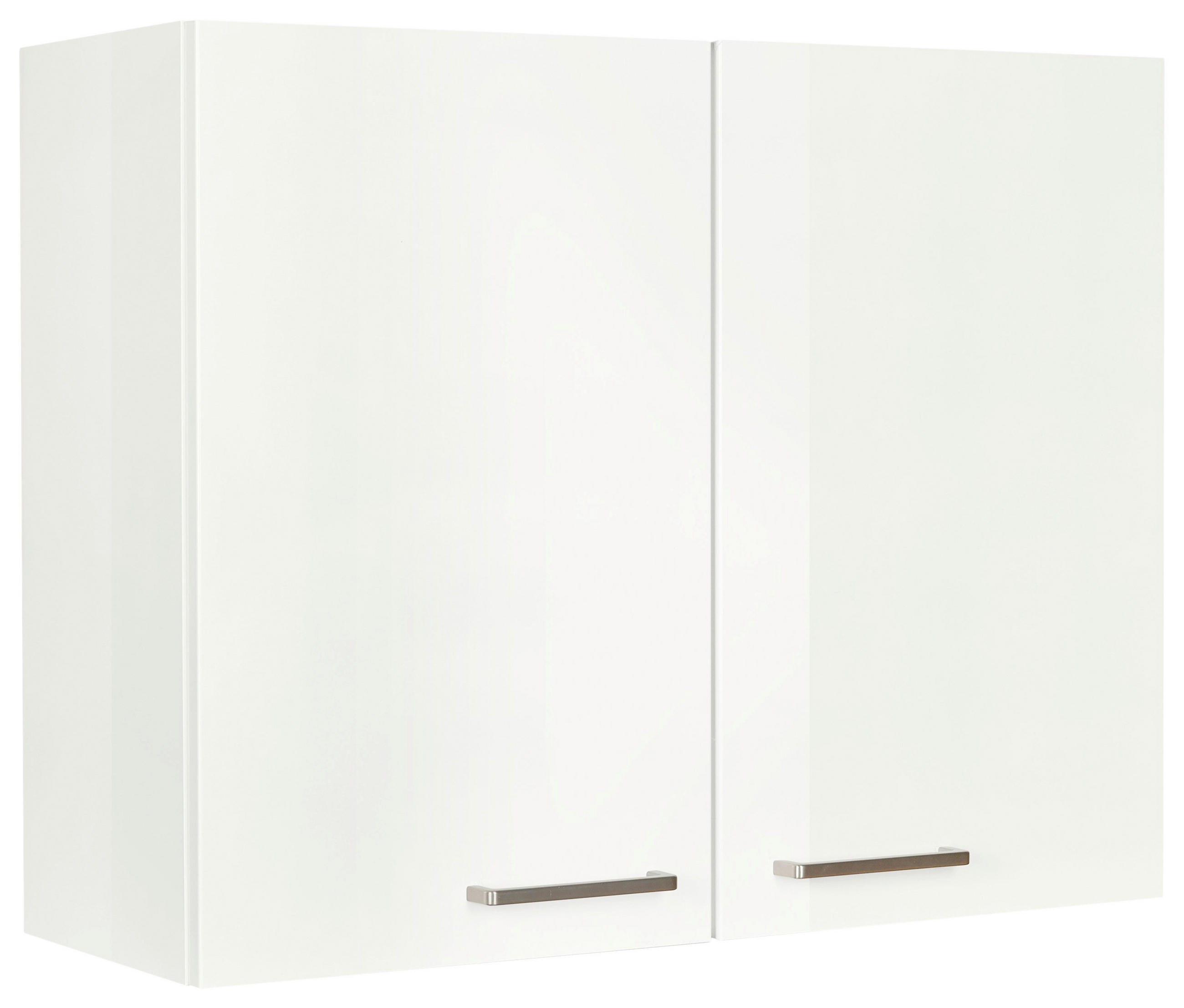 KÜCHENOBERSCHRANK 90/72/35 cm  in Weiß Hochglanz  - Edelstahlfarben/Weiß Hochglanz, MODERN, Holzwerkstoff (90/72/35cm) - Nobilia