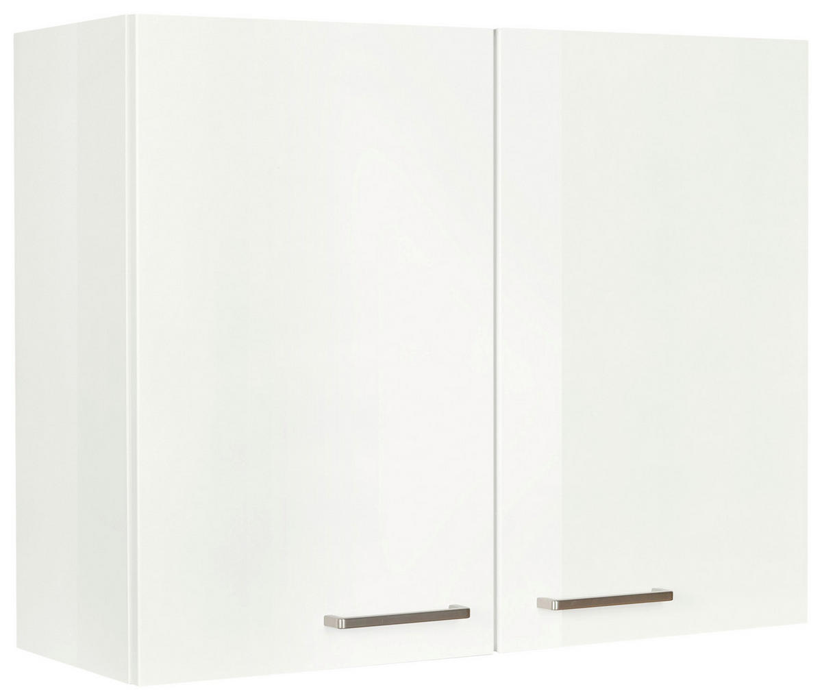 KÜCHENOBERSCHRANK 90/72/35 cm  in Weiß Hochglanz  - Edelstahlfarben/Weiß Hochglanz, MODERN, Holzwerkstoff (90/72/35cm) - Nobilia