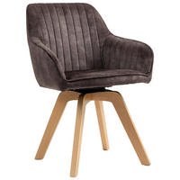 Armlehnstuhl Hanna  in  - Dunkelbraun/Buchefarben, KONVENTIONELL, Holz/Textil (63/83/63cm) - MID.YOU